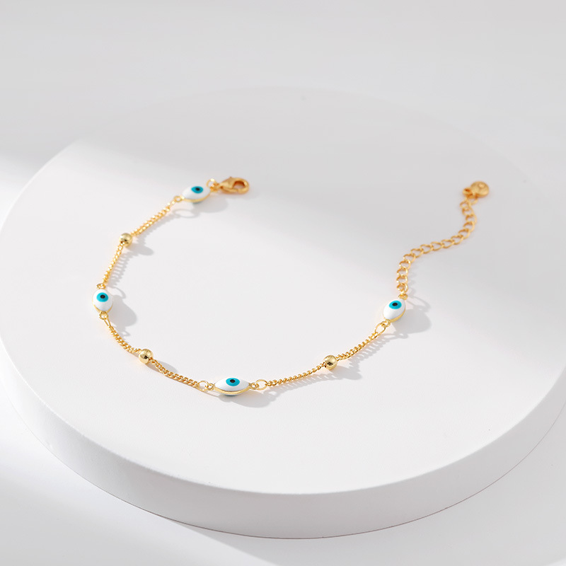 6g Weight Bracelets Classification 1 Piece Quantity Classic Style Eye Copper Enamel Bracelets
