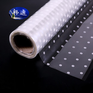 OPP Film roll 2.2 Silk 80CM × 100 m polka dot printing roll cellophane flower gift fruit basket packaging
