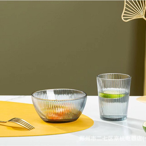 Jiajia Gift Huanmei Tableware Series Glass Bowl Two-Piece Set Handy Gift Member Gift Promotional Gift