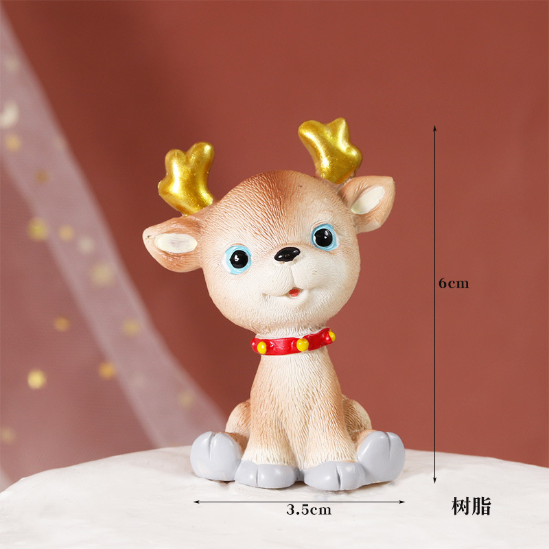 Regalos de Navidad decoraciones de Navidad Figuras de Papá Noel muñecas de nieve alce hechas a mano decoraciones de escritorio de automóviles para chicas