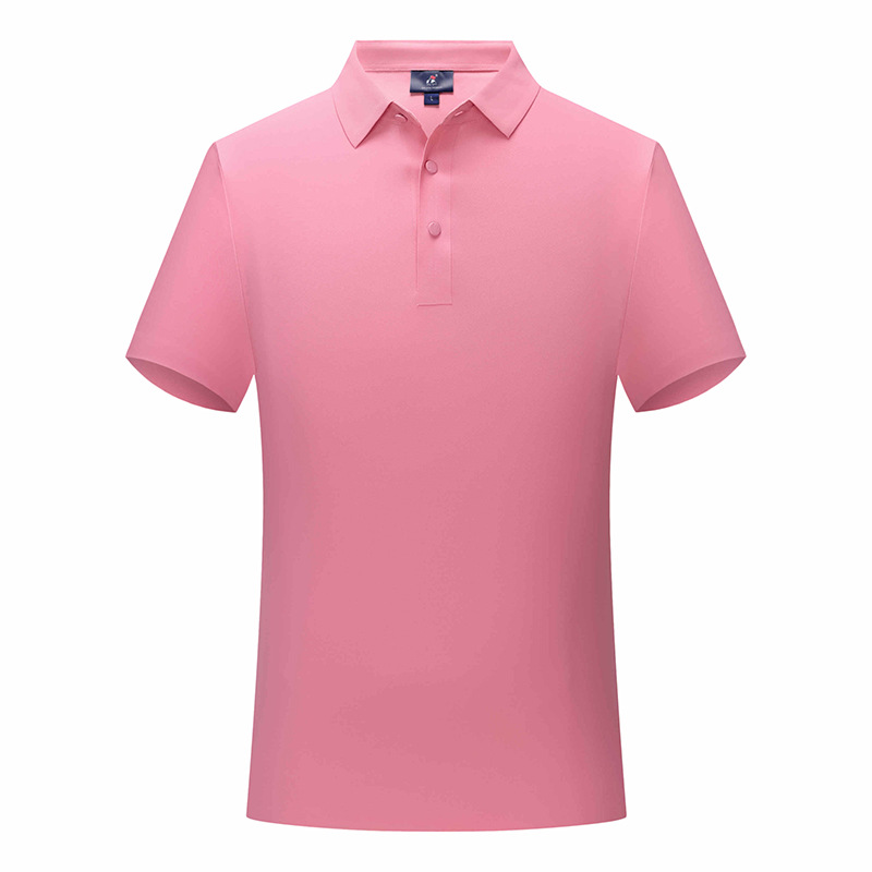 Adhesivo sin costuras de alta gama de secado rápido de seda de hielo fresco sedoso antiarrugas solapa de negocios ligera manga corta polo camiseta personalización