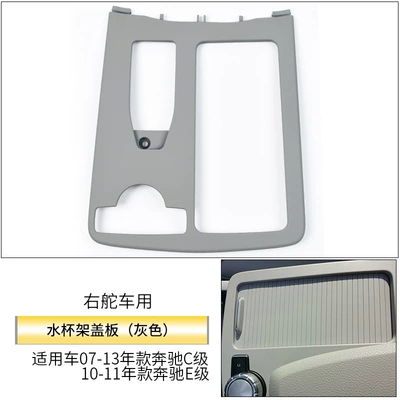 Plate Cup Holder Cover Plate, Car cup holder/beverage holder - rhd-gray-cover-panel-frame