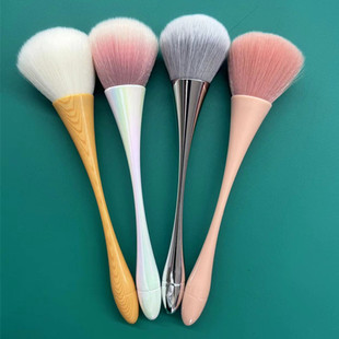 Mermaid Ji nail powder dust brush small waist makeup brush blush brush oversized loose powder brush soft hair does not eat powder wood grain