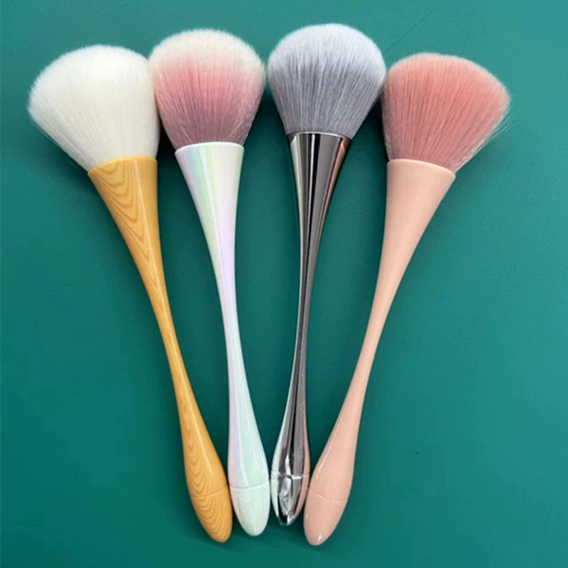 Mermaid Ji nail powder dust brush small waist makeup brush blush brush oversized loose powder brush soft hair does not eat powder wood grain