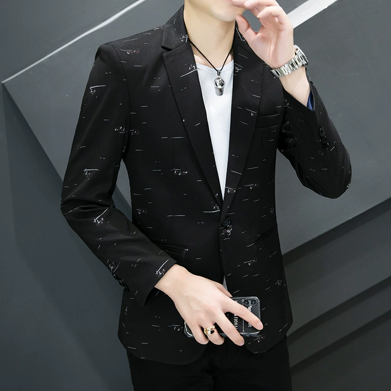 Suit for leisure, men's trend jacket, for import, Korean style