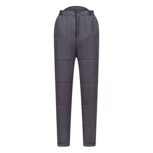 2021 New Winter Down Pants for Middle-aged and Elderly Men's Inside and Outside Wear High Waist Thickened Large Size Pants Straight Cotton Pants