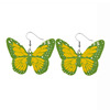 Simulation butterfly leather earrings colorful wings, butterfly leather earrings stable supply of supply cross -border set earrings