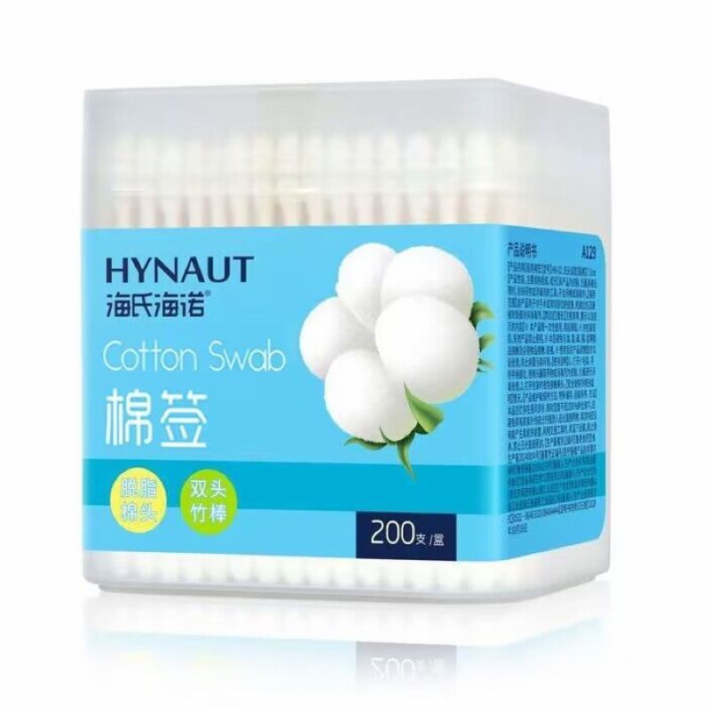 Hi-Hino, bastón de algodón de limpieza de doble cabeza, bastón de algodón desinfectante desechable, bastón de algodón de limpieza de orejas, bastón de algodón desengrasado