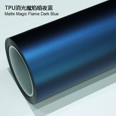Auto Color Change Film – Wrap High Stain Resistance Self-Healing - tpu-matte-magic-flame-dark-night-blue-1524m15m
