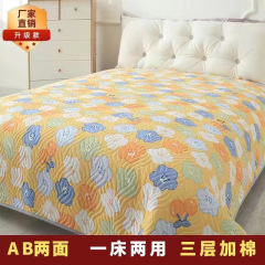 オールシーズンベッドカバー三層キルト寮シーツ厚手畳両面毛布外国貿易工場卸売