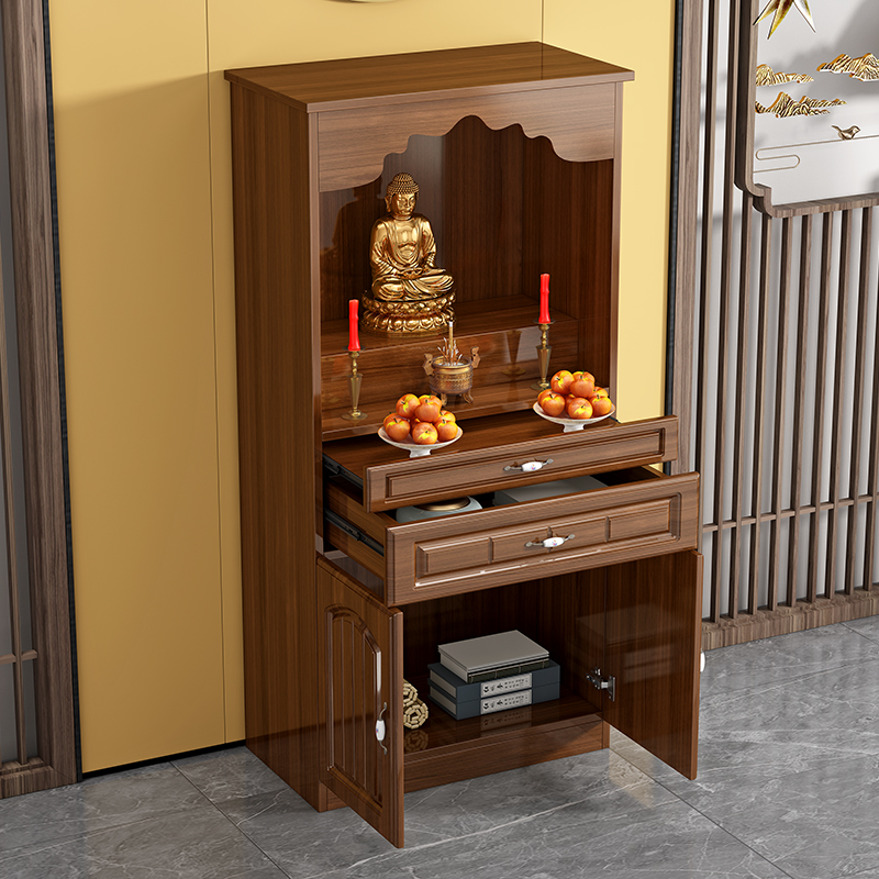 Buddhist Altar Cabinet for Home Living Room, Standing Cabinet for Buddha Statues, Guanyin, Guan Gong Worship Table, Incense Altar