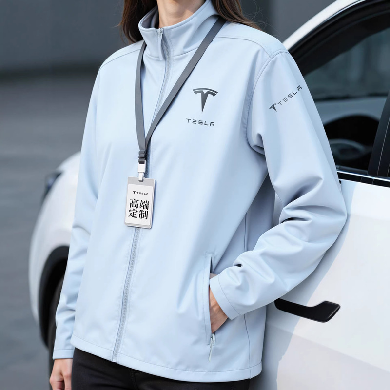 High-End Softshell Workwear Custom-Made for Corporate Groups and 4S Stores, Autumn and Winter Waterproof Work Jackets with Logo Printing for Men