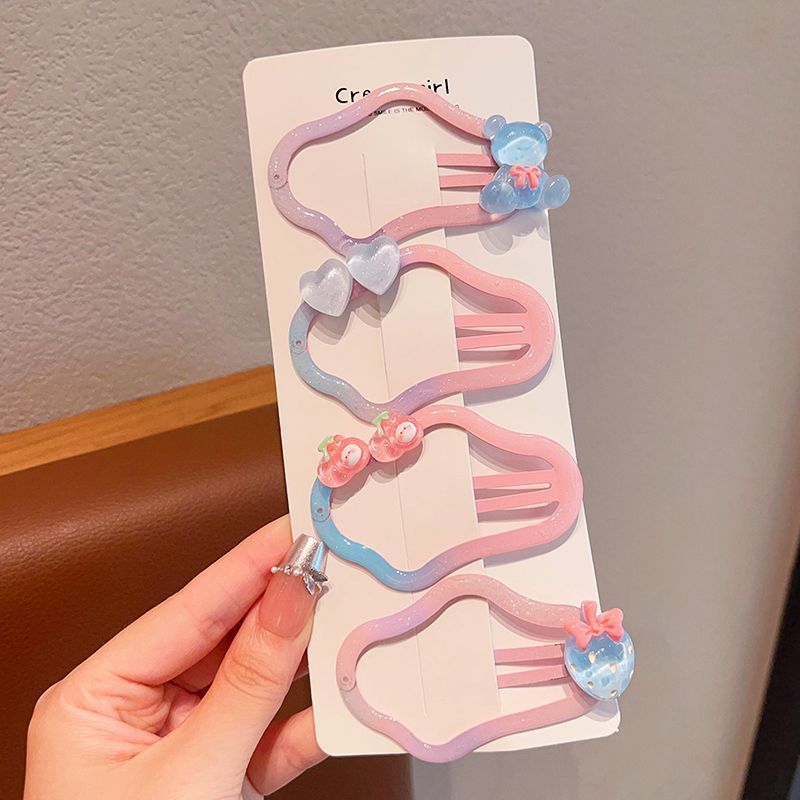 Color para niños lindo pequeño bb clip niña flequillo clip de cabello roto horquilla para bebé tocado de niña estrella horquilla