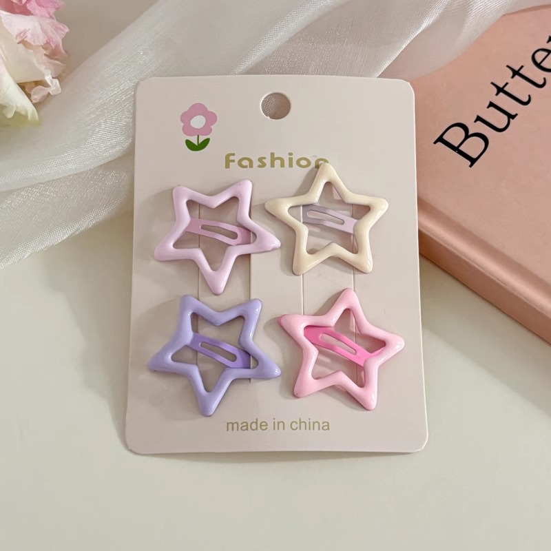 Nuevo clip de BB dopamina de color estrella de pentaco pequeño clip de cabello para niños tocado para niños lindos bordes laterales clip de cabello