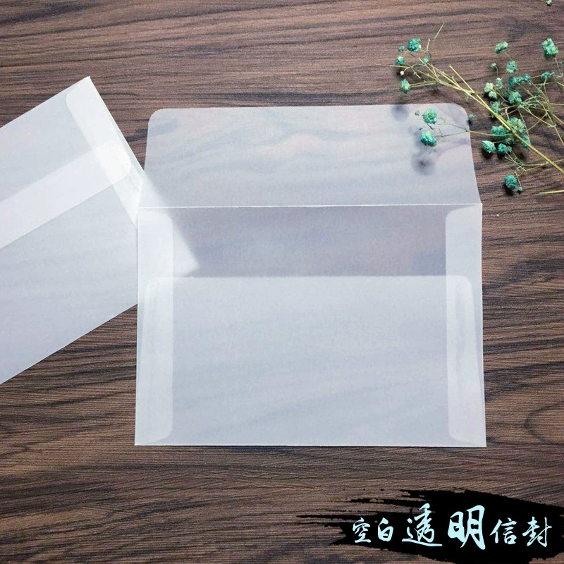 Прозрачный пустой сульфоновац й paper envelope card packaging commonly used envelope packaging semi -transparent packaging paper bag