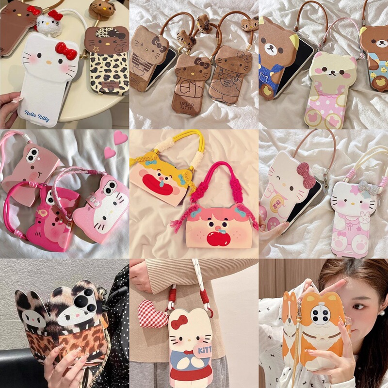 Flip Handheld Rope Twist Braid Girl iPhone16 iPhone 15 Case for 13/14Pro Max