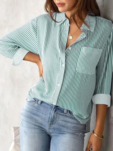 European and American women's clothing wish shirt loose casual long-sleeved shirt for women