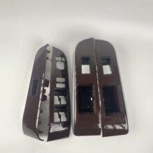 适用于凯美瑞皇冠锐志汉兰达车窗开关饰板盖木纹电镀塑料改装件