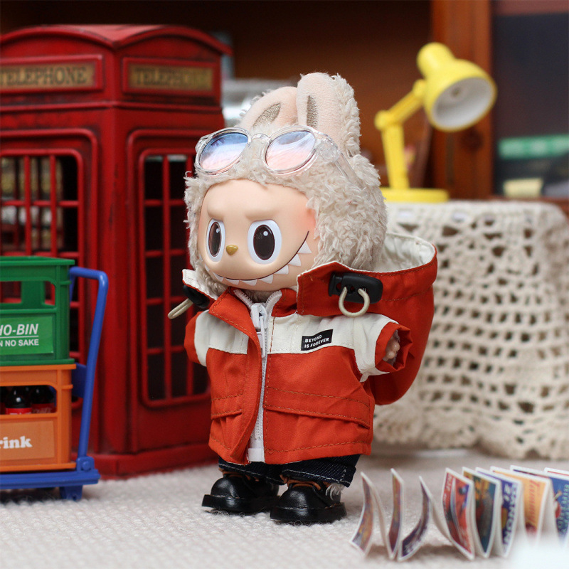 Baby Clothes Only] First/Third Generation Labubu Baby Clothes Blind Box Doll Clothes Mountaineering Jackets Heart-Warming Macarons