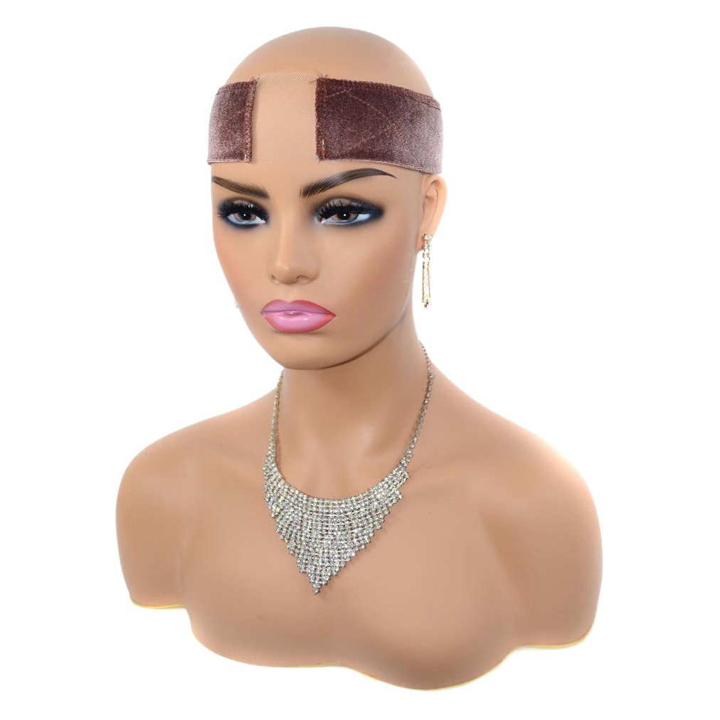 Peluca de encaje de terciopelo banda de pelo banda de encaje división de encaje