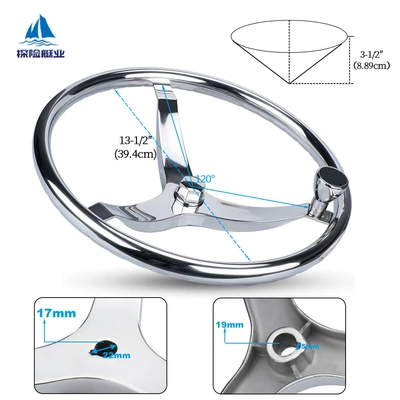 Marine luxury stainless steel steering Sükan çarxları - 155