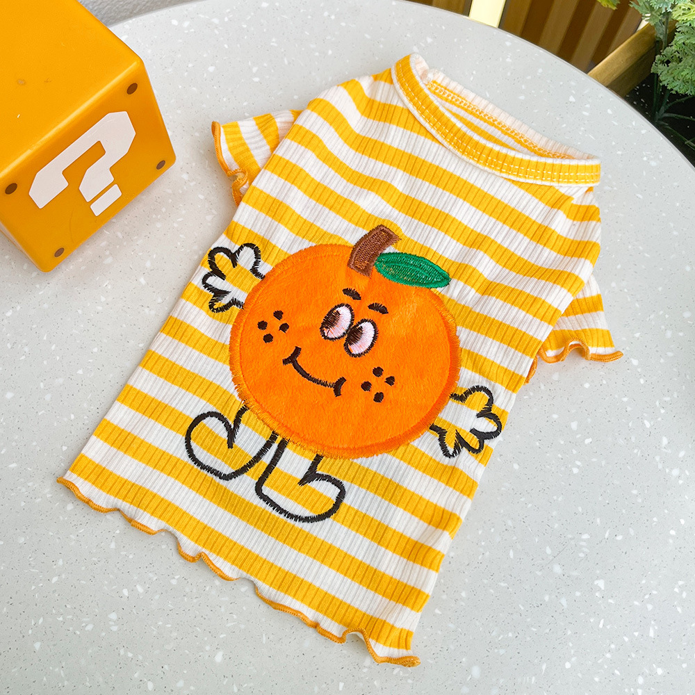 Gatos y perros, ropa para mascotas, nuevos productos de primavera y verano, camisa de fondo, Baba Mandarin Teddy Bichon Fadou Corgi