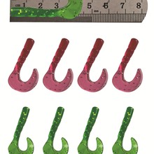 4.5cm竹节单尾卷尾路亚仿生拟饵海垂钓工厂批发软饵手工硅胶设计