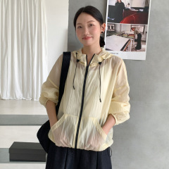 6UP韓系連帽防曬外套女2025十三行新款春夏出行旅遊bi備ins91378