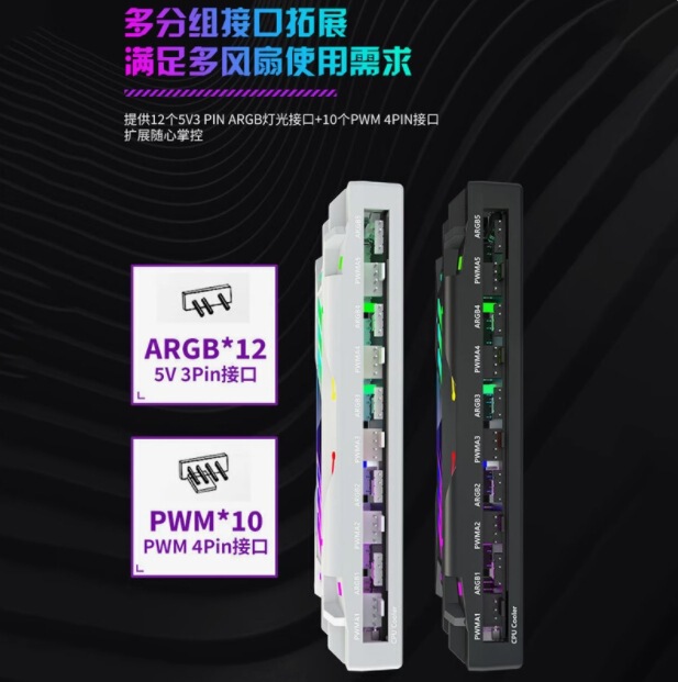 クロスボーダーLOVINGCOOLコンピューターARGB冷却ファンpwm温度制御RGB超静音ファンARGBコントローラー|undefined