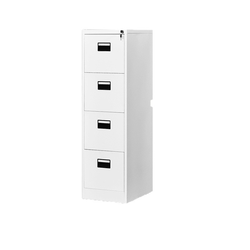 Caja de tarjetas de cuatro extracciones de gran capacidad con bloqueo de acero anti-pulling armario de trabajo colgante archivos de oficina armario de hoja de hierro