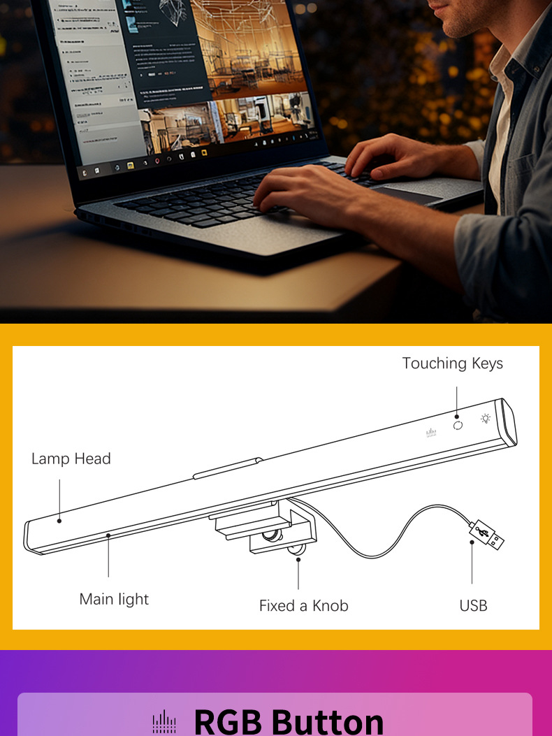 Business Notebook Laptop Thin and Light Office Computer Cost-effective Cross-border Wholesale Monitor Screen Eye Protection Lamp