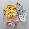Summer thin children's cartoon shirt for early age, set, wholesale