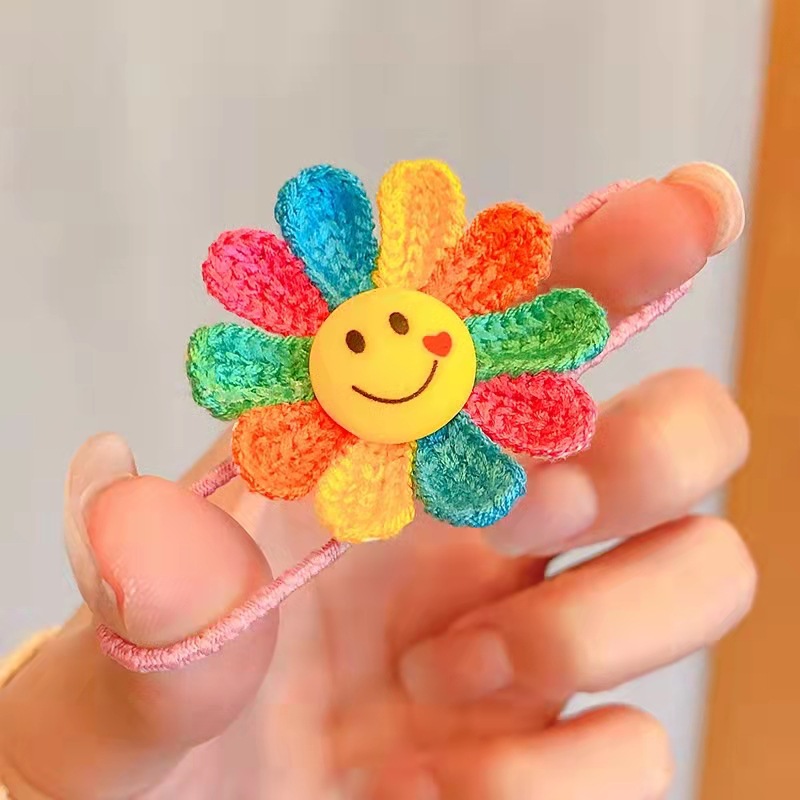 七彩向日葵发夹发圈