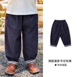 儿童牛仔裤2026新款春秋款男童秋装裤子宝宝休闲裤外穿长裤童装潮