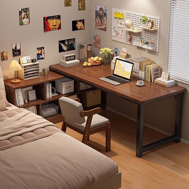 Computer Desk, Desktop Home-Use Bookshelf, Integrated Corner Study and Writing Workstation, L-Shaped Wall-Mounted Corner Office Desk