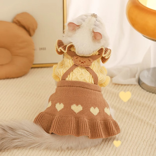 Cat clothes winter kitten kitten puppet puppet warm winter pet cute sweater dog clothes autumn and winter