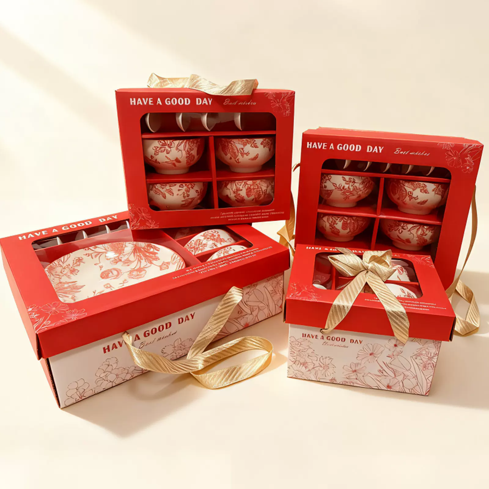 玫语庄园陶瓷碗小礼品碗勺套装碗具创意伴手礼商务活动批白瓷餐具