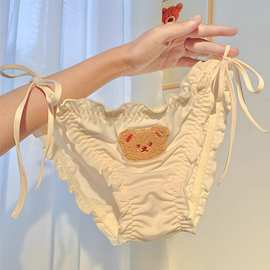 内裤女2025新款纯欲蕾丝夏季爆款绑带性感情调时尚少女甜美三角裤