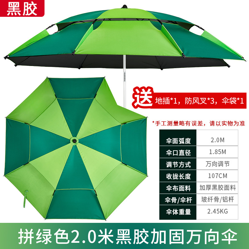 【reinforced & heavy-duty, double-layered bracket with universal rotation】s5 model 2.0m black vinyl - two-tone green