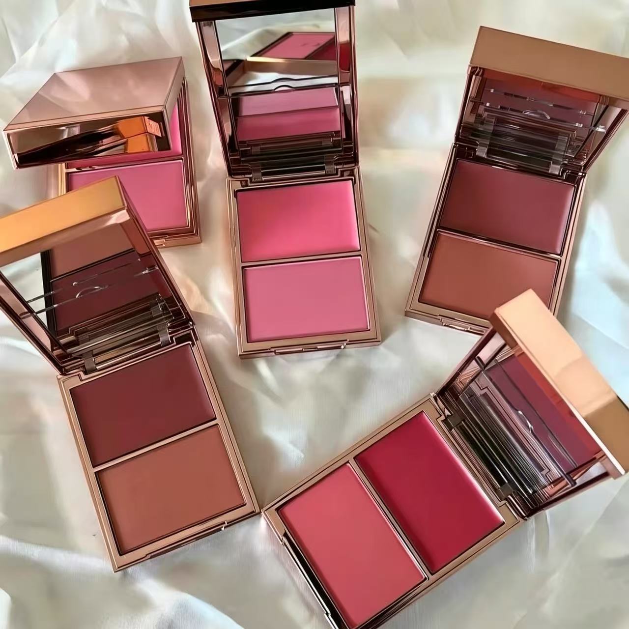Cross-border, new colors, 15 shades in stock: Pa Ta dual-color blush cream, She's Seductive/Not too much