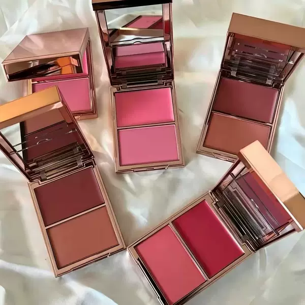 Cross-border, new colors, 15 shades in stock: Pa Ta dual-color blush cream, She's Seductive/Not too much