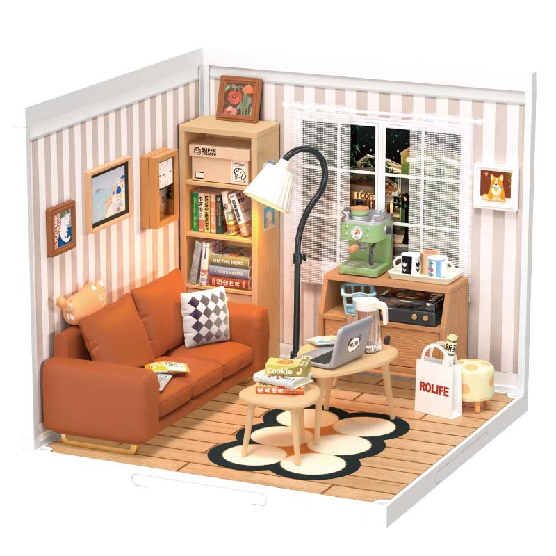 Ruozhiluo Super Mundo 3 generación modelo DIY Casa de Campo rompecabezas tridimensional hecho a mano DIY3d ensamblar bloques de construcción de juguete