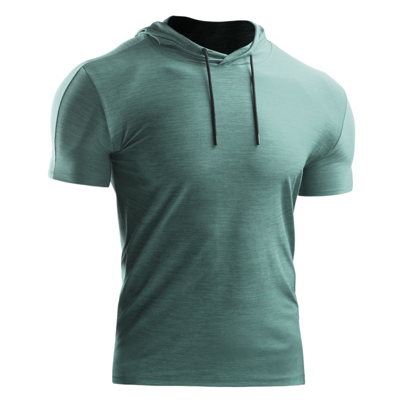 Marca de moda de verano con capucha de manga corta Camiseta suéter de los hombres más el tamaño de moda suelta deportes con capucha media manga Sudadera con capucha