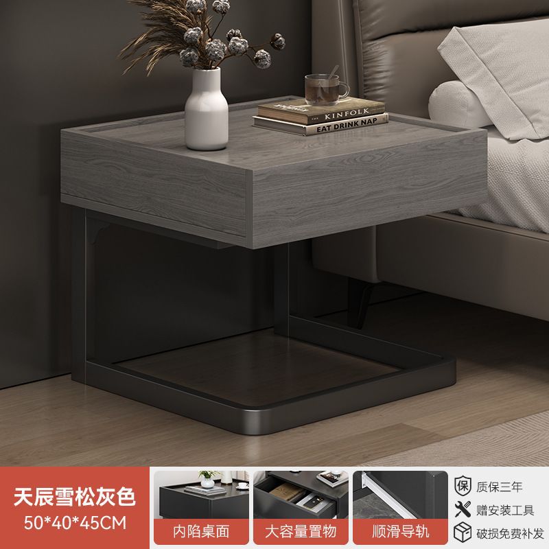 Taberna de cama flotante moderna simple lujosa alta sensación de dormitorio pequeño gabinete de almacenamiento junto a la cama pequeño gabinete creativo doméstico