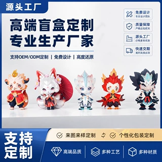 定制公仔源头工厂潮流动漫高端手办吉祥物PVC搪胶公仔周边钥匙扣