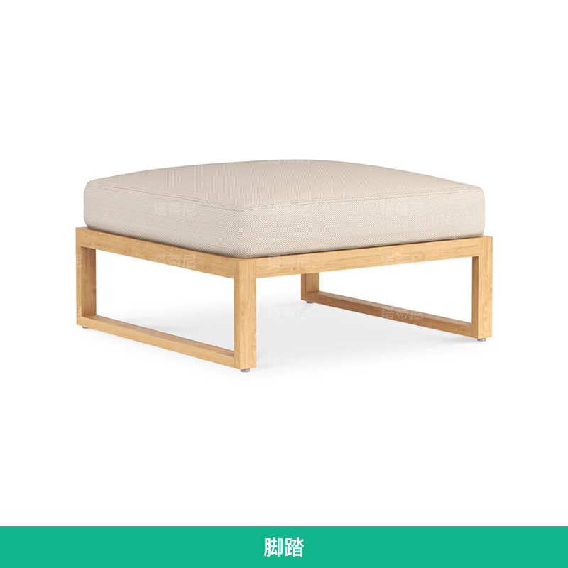 Conjunto de muebles de teca para patio exterior, sofá para terraza de villa, resistente a la corrosión, para jardín, a prueba de lluvia y sol, sofá de madera maciza.
