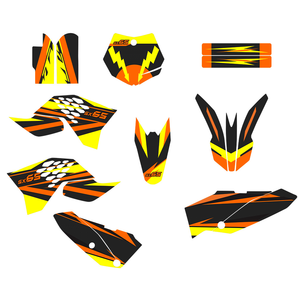 Pegatinas de carcasa de motocicleta todoterreno para SX65 SX 65 2009 - 2015 pegatinas impermeables a prueba de arañazos
