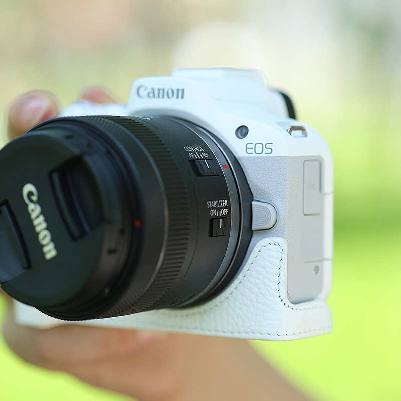 (2개) 캐논 CANONR50R100 베이스 카메라 케이스 보호 케이스 높은 컬러 가죽 간단하고 편리한 방수