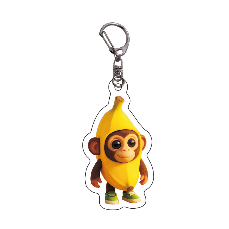 Douyin Hot Terrier, montañas extranjeras, mares y mares, Acrylic, bestias extrañas, llaveros abstractos divertidos, colgantes, regalos de celebridades de Internet