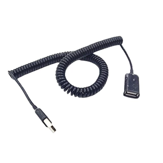 弹簧USB2.0公对母拉伸延长线 usb螺旋数据线 鼠标或键盘加长线3米